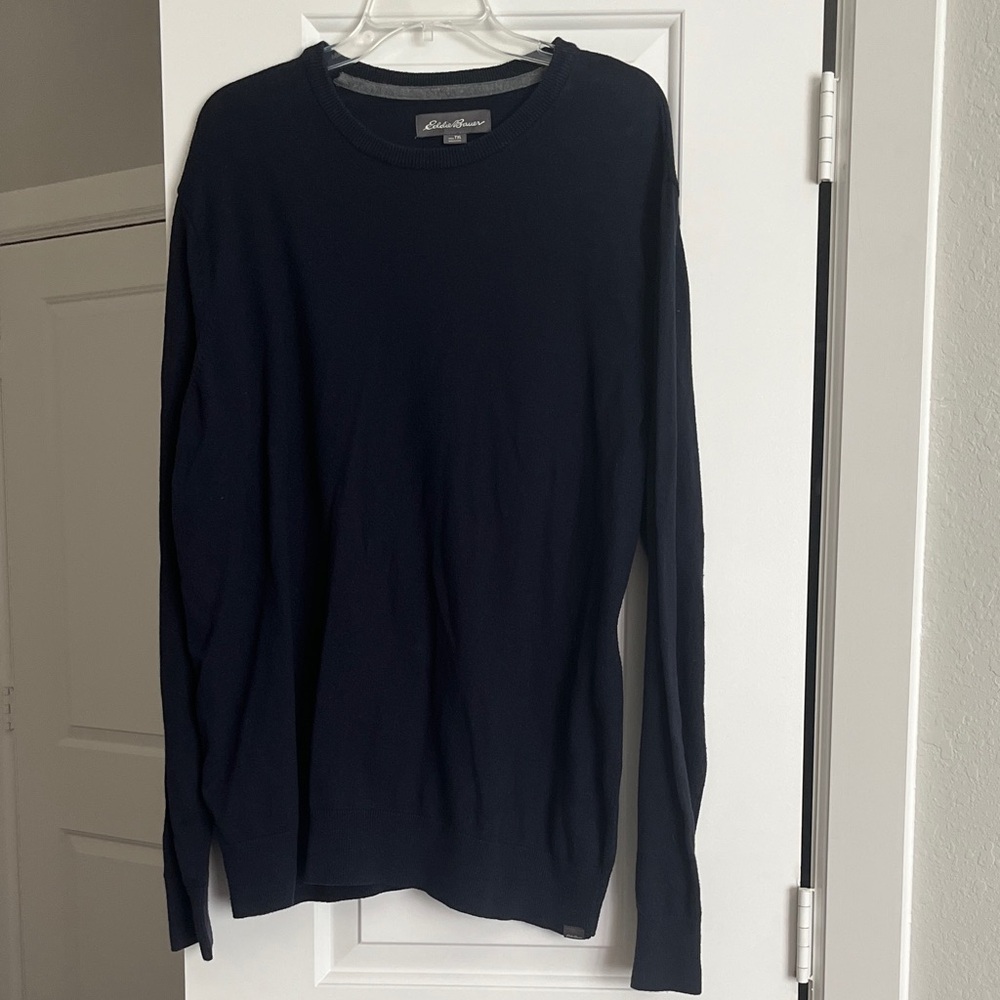 Eddie Bauer Men's Crewneck Sweater - Navy Blue